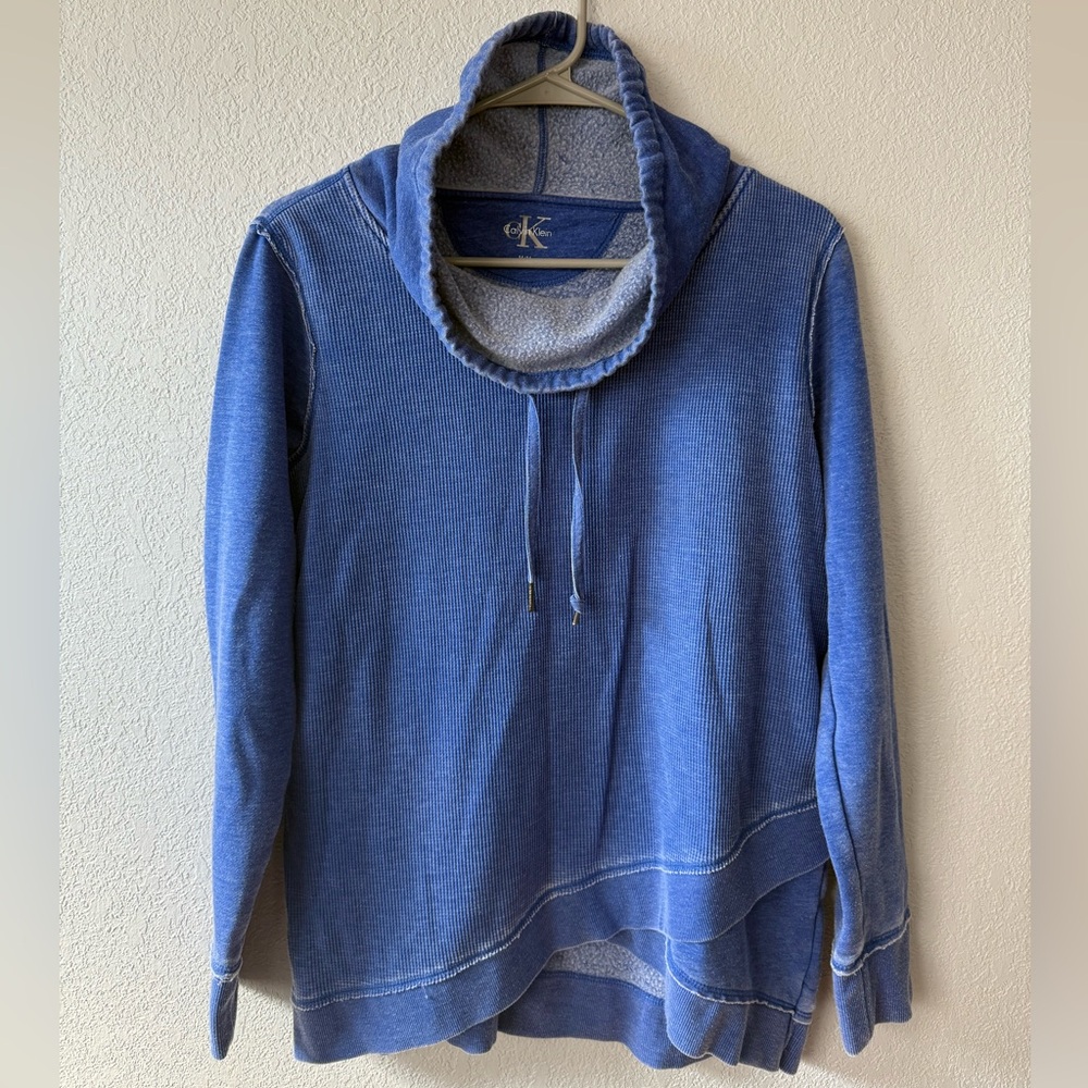 Calvin Klein Cowl Neck Blue Sweater